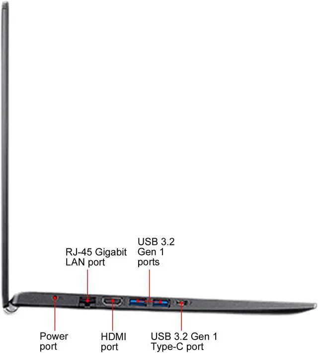 Alt view image 9 of 11 - Acer Laptop Aspire 5 Intel Core i7-1165G7 12GB Memory 512 GB NVMe SSD Intel Iris Xe Graphics 15.6" Non-Touch Screen Windows 10 Home 64-bit A515-56-75B6