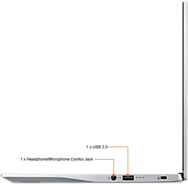 Alt view image 8 of 12 - Acer Laptop Swift 3 SF314-59-73UP Intel Core i7 11th Gen 1165G7 (2.80 GHz) 8 GB LPDDR4X Memory 512 GB NVMe SSD Intel Iris Xe Graphics 14.0" Windows 10 Home 64-bit - Intel EVO Platform