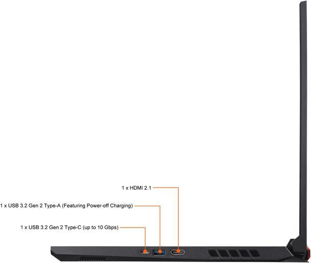 Alt view image 13 of 17 - Acer Nitro 5 - 17.3" GeForce RTX 3080 Laptop GPU - AMD Ryzen 7 5800H  - 16GB Memory - 1 TB PCIe SSD - Windows 10 Home 64-bit - Gaming Laptop - 360 Hz IPS (AN517-41-R3NX )