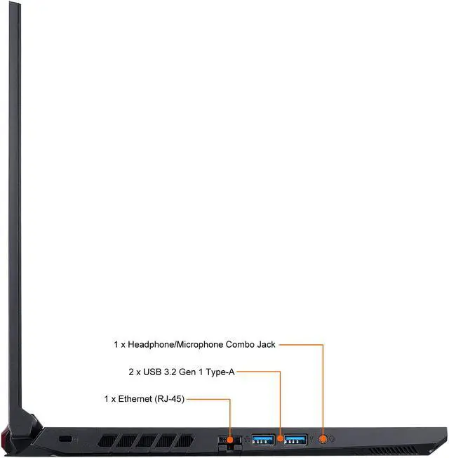 Alt view image 13 of 16 - Acer Nitro 5 - 15.6" GeForce RTX 3050 Laptop GPU - Intel Core i5-10300H  - 16GB Memory - 512 GB PCIe SSD - Windows 10 Home 64-bit - Gaming Laptop - 144 Hz IPS (AN515-55-56AP )