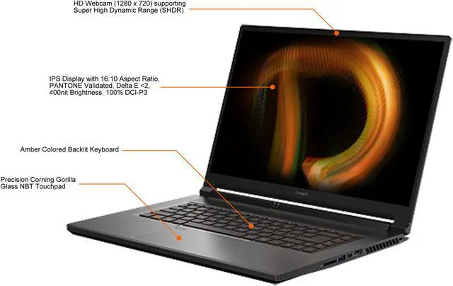 Alt view image 5 of 10 - Acer Laptop ConceptD Intel Core i7-11800H 16GB Memory 1 TB PCIe SSD GeForce RTX 3060 Laptop GPU 16.0" Non-Touch Screen Windows 10 Pro 64-bit CN516-72G-787Y