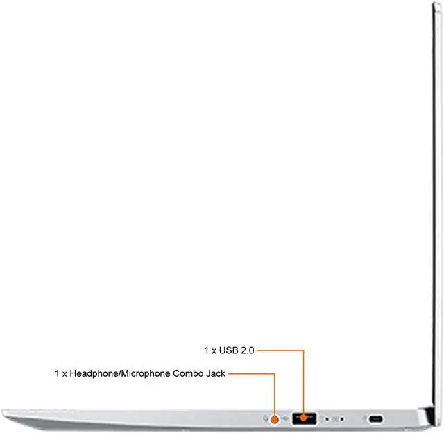 Alt view image 8 of 12 - Acer Laptop Aspire 5 AMD Ryzen 7 5700U 16GB Memory 512 GB NVMe SSD AMD Radeon Graphics 15.6" Non-Touch Screen Windows 11 Home 64-bit A515-45-R1BF