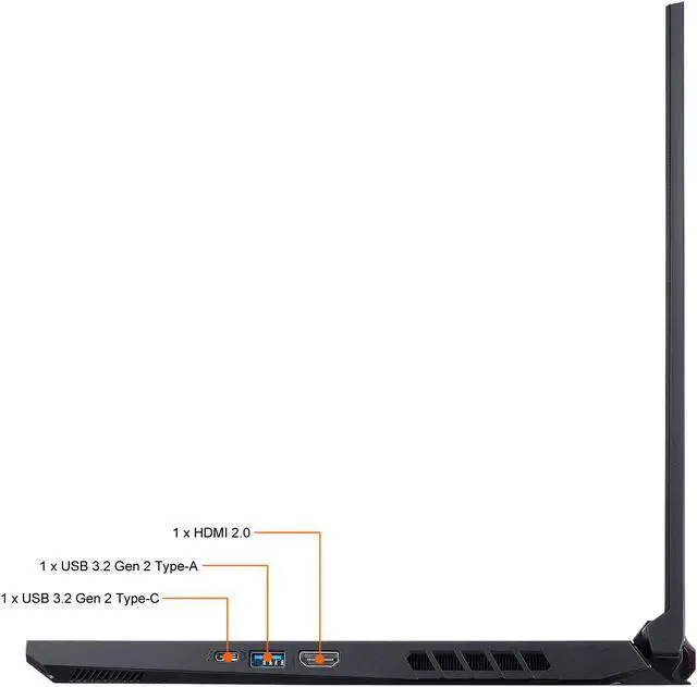 Alt view image 4 of 9 - Acer Nitro 5 - 15.6" GeForce RTX 3050 Laptop GPU - Intel Core i5-11400H  - 16GB Memory - 512 GB NVMe SSD - Windows 11 Home 64-bit - Gaming Laptop - 144 Hz IPS (AN515-57-59F7 )