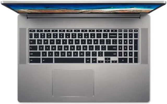 Alt view image 3 of 6 - NX.AQ2AA.002 Acer CB317-1H CB317-1H-C3F2 17.3" Chromebook - Full HD - 1920 x 1080 - Intel Celeron N4500 Dual-core (2 Core) 1.10 GHz - 4 GB RAM - 64 GB Flash Memory - Sparkly Silver