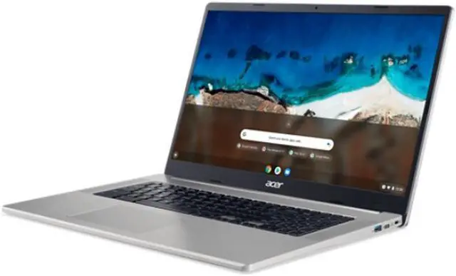 Alt view image 6 of 6 - NX.AQ2AA.002 Acer CB317-1H CB317-1H-C3F2 17.3" Chromebook - Full HD - 1920 x 1080 - Intel Celeron N4500 Dual-core (2 Core) 1.10 GHz - 4 GB RAM - 64 GB Flash Memory - Sparkly Silver