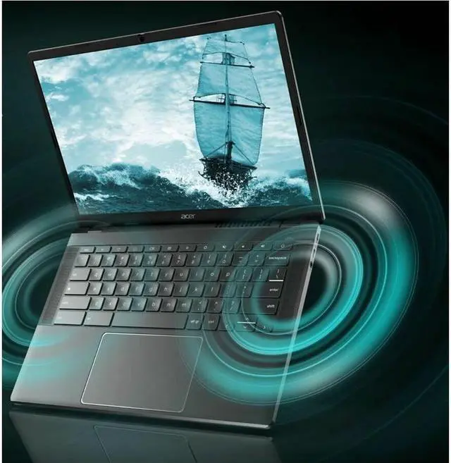 Alt view image 12 of 19 - Acer Chromebook Plus 514 CBE574-1-R5LH 14" Chromebook - WUXGA - 1920 x 1200 - AMD Ryzen 3 7320C Quad-core (4 Core) 2.40 GHz - 8 GB Total RAM - 256 GB SSD - Iron
