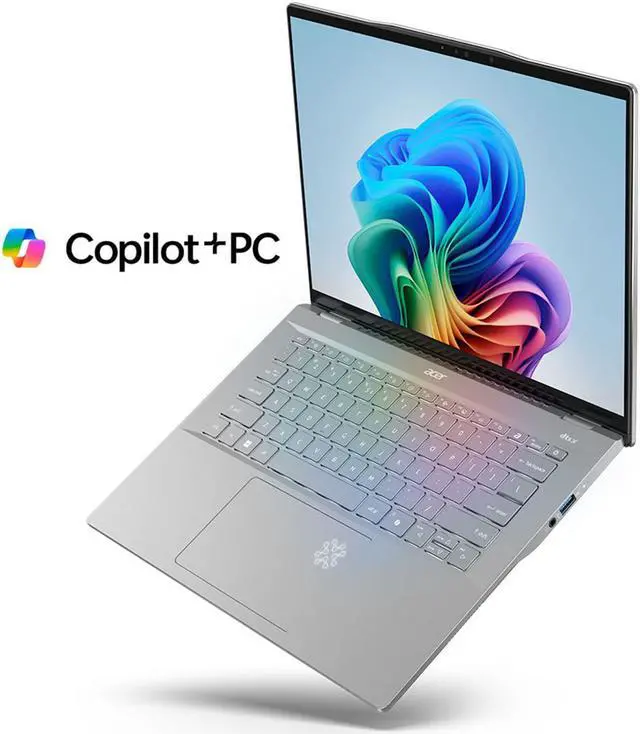 Alt view image 2 of 10 - Acer Laptop Swift 14.5" Qualcomm AI Copilot+ PC 16GB LPDDR5X Onboard Memory 1TB PCIe Gen 4 SSD 14.5" Windows 11 Home SF14-11-X128
