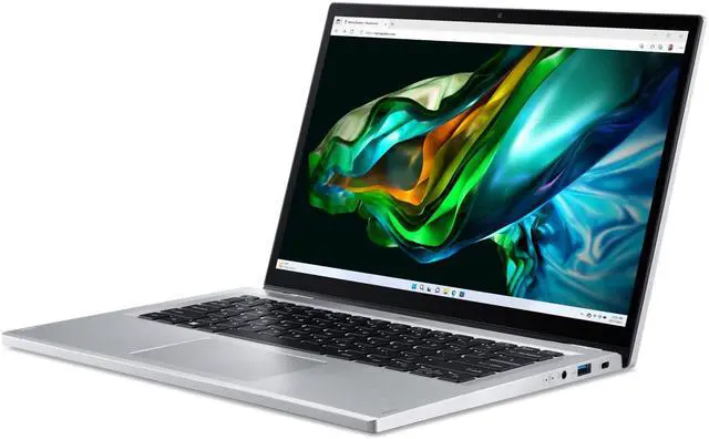 Alt view image 2 of 9 - Acer Aspire 3 Spin 14 Intel Core i3-N305 8GB Memory 256 GB PCIe SSD Intel UHD Graphics 14" Touch Screen 1920 x 1080 Convertible 2-in-1 Laptop Windows 11 in S mode A3SP14-31PT-38YA