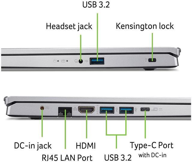 Alt view image 3 of 18 - Acer Aspire Go 15 15.6" AMD Ryzen 7 5825U Laptop 32GB DDR4 Memory 1TB PCIe Gen4 SSD, Windows 11 Home AG15-42P-R1R7