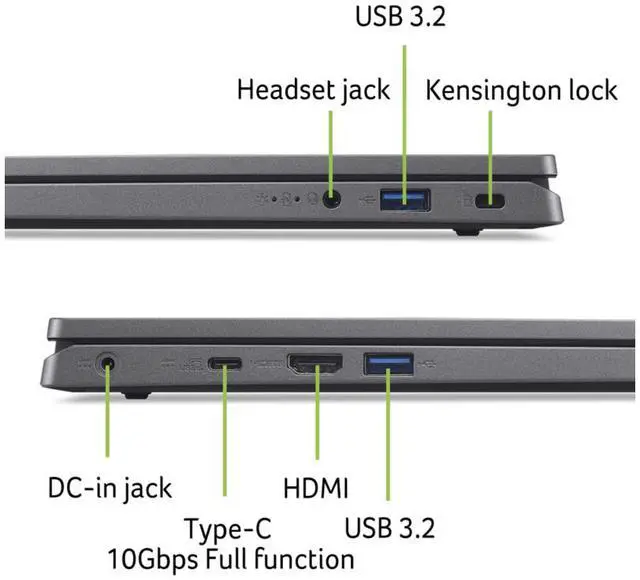 Alt view image 3 of 10 - Acer Aspire 3  17.3" HD Intel Processor N100 8GB LPDDR5 128GB eMMC Windows 11 Home in S mode A317-55P-C0NX