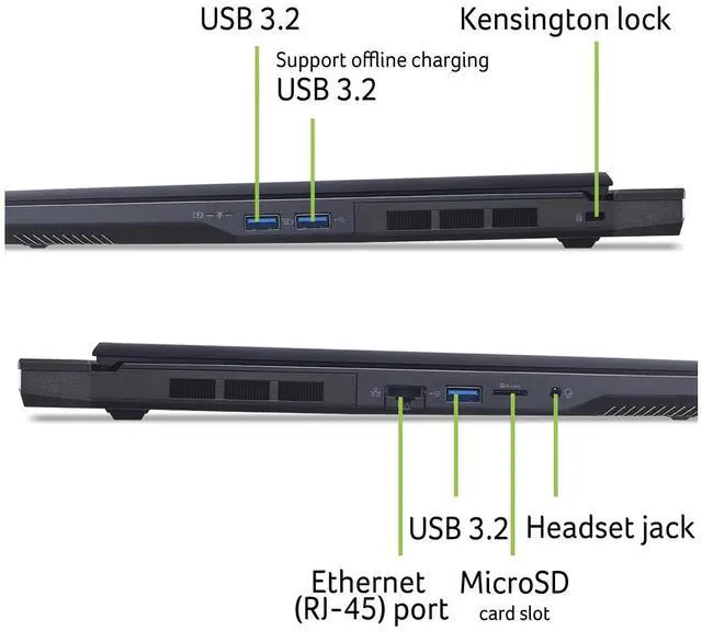Alt view image 11 of 11 - Acer - 16.0" GeForce RTX 5070 Laptop GPU - Intel Core Ultra 7 255HX - 16GB (2 x 8GB) Memory - 1 TB PCIe SSD - Windows 11 Home Gaming Laptop - 240 Hz IPS (PHN16-73-7166 )