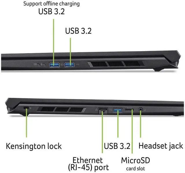 Alt view image 11 of 11 - Acer Nitro V ANV16-72-73C7, 16.0" WUXGA (1920 x 1200) IPS 180Hz Display, Intel Core 7 processor 240H, NVIDIA GeForce RTX 5060 Laptop GPU (MGP 85W), 32GB DDR5, 512GB PCIe Gen 4 S (ANV16-72-73C7)