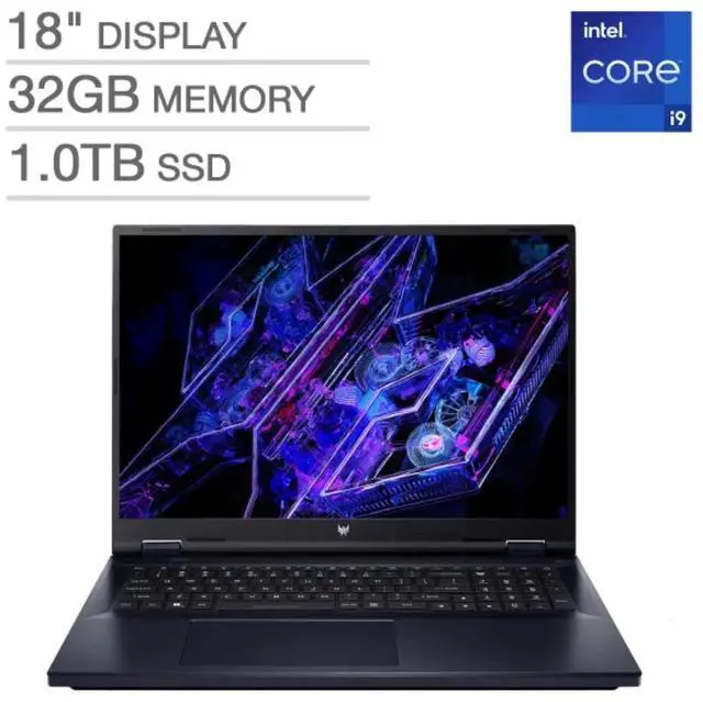 Main image of Acer Predator Helios Neo 18 Gaming Laptop Intel Core i9-14900HX NVIDIA GeForce RTX 4070 32GB Memory 1 TB NVMe SSD 18.0" Windows 11 Home (PHN18-71-90QA)