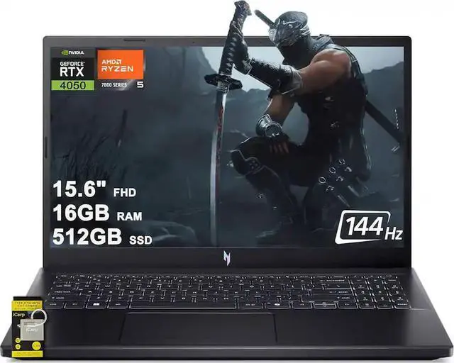 Main image of Acer Nitro V 16 AI - 16.0" GeForce RTX 5050 Laptop GPU - AMD Ryzen 5 240 - 16GB Memory - 512 GB NVMe SSD - Windows 11 Home - Gaming Laptop - 180 Hz IPS (NH.U2NAA.001 )