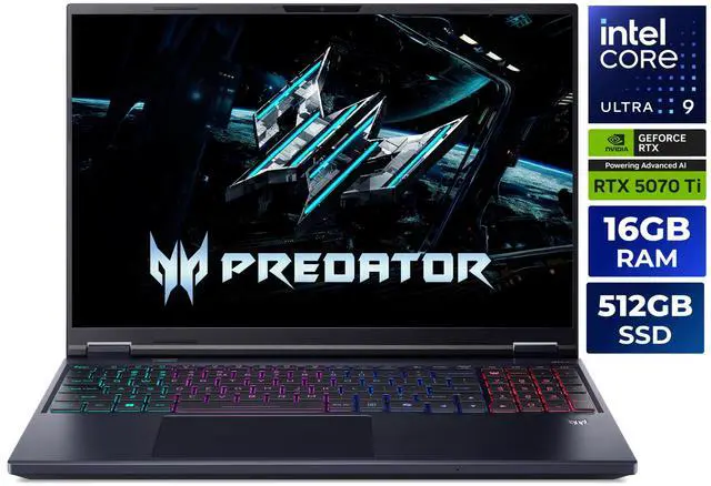 Main image of Acer Predator Helios Neo 16 AI - Intel Core Ultra 9 290HX - Nvidia RTX 5070TI 16GB Memory - 512GB SSD - Windows 11 Home (NH.U44AA.004 )