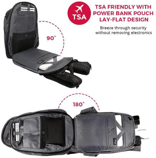 Alt view image 6 of 8 - Swissdigital COSMO 3.0 Massage Backpack - Durable - TSA-Approved Bag with Patented Massage System - USB Charging Port - RFID Protection - Padded Laptop Compartment - Fits up to 16" Laptop  SD1514M