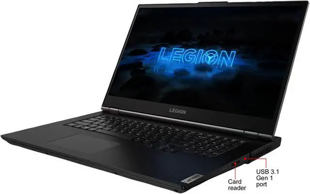 Alt view image 2 of 20 - Lenovo Legion 5 - 17.3" - Intel Core i7-10750H - GeForce RTX 2060 - 16 GB DDR4 - 512 GB SSD - Windows 10 Home - Gaming Laptop (81Y8004SUS)