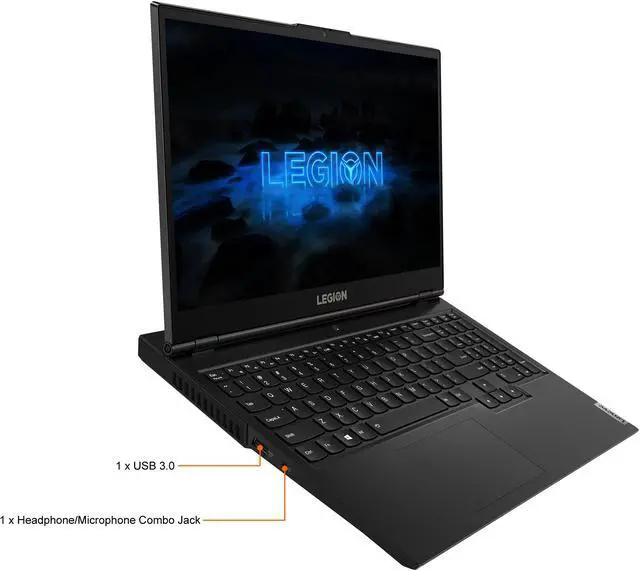 Alt view image 5 of 19 - Lenovo Legion 5 15IMH05H - 15.6" FHD 120 Hz - Intel Core i7-10750H - GeForce GTX 1660 Ti - 8GB Memory DDR4 2933 - 512GB PCIe SSD - Windows 10 Home 64-bit ()