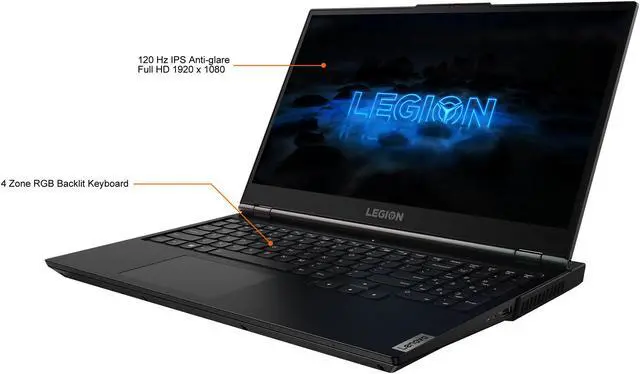 Alt view image 4 of 19 - Lenovo Legion 5 15IMH05H - 15.6" FHD 120 Hz - Intel Core i7-10750H - GeForce GTX 1660 Ti - 8GB Memory DDR4 2933 - 512GB PCIe SSD - Windows 10 Home 64-bit ()