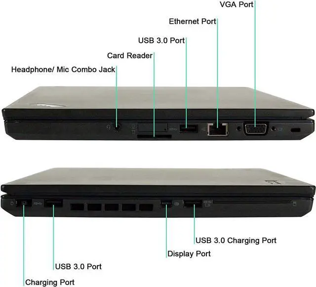 Alt view image 7 of 7 - Lenovo Laptop ThinkPad T450 Intel Core i5 5th Gen 5300U (2.30 GHz) 16 GB Memory 256 GB SSD Intel HD Graphics 5500 14.0" Windows 10 Pro 64-bit Grade A