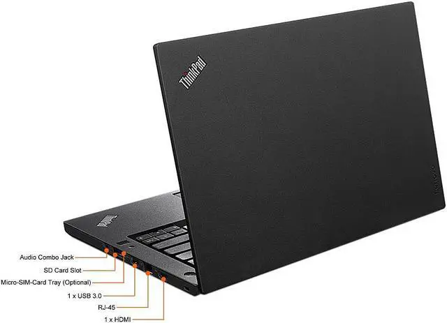 Alt view image 6 of 6 - Lenovo Grade A Laptop ThinkPad T460 Intel Core i5 6th Gen 6300U (2.40GHz) 8GB Memory 256 GB SSD Intel HD Graphics 520 14.0" Windows 10 Pro 64-bit