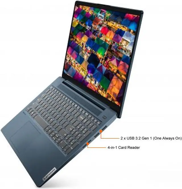 Alt view image 9 of 11 - Lenovo Laptop IdeaPad 5 15ITL05 Intel Core i5-1135G7 8GB Memory 256 GB PCIe SSD Intel Iris Xe Graphics 15.6" Non-Touch Screen Windows 11 Home 64-bit 82FG015UUS