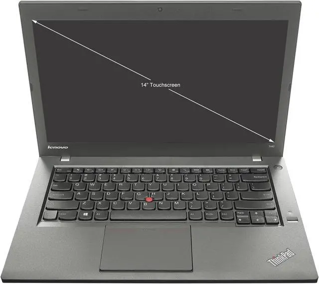 Alt view image 2 of 6 - Lenovo Laptop ThinkPad T440 Intel Core i5 4th Gen 4300U (1.90GHz) 8 GB Memory 256 GB SSD Intel HD Graphics 4400 14.0" Windows 10 Pro 64-bit (Grade A Refurbished)