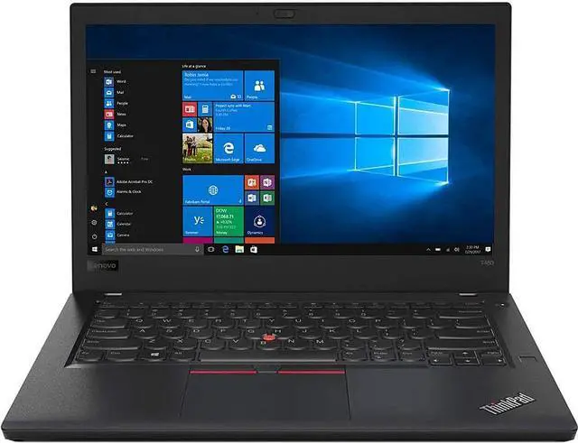 Main image of Lenovo Laptop ThinkPad T480 Intel Core i7 8th Gen 8650U (1.90GHz) 16GB Memory 256 GB SSD Intel UHD Graphics 620 14" Windows 10 Pro 64-bit