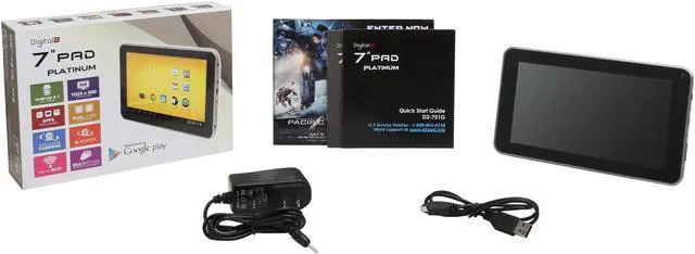 Alt view image 6 of 6 - Digital2 7” PAD Platinum D2-751G_MZ1 with Dual Core 1.5GHz, 1GB DDR3, 8GB Internal Storage, Google Android 4.1 (Jelly Bean) with Cameras