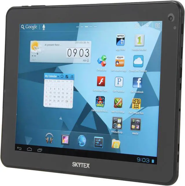 Alt view image 2 of 9 - SKYTEX ST9012 9.7" 1024 x 768 Dual Core Media Tablet Android 4.0 Android 4.0 (Ice Cream Sandwich) Black
