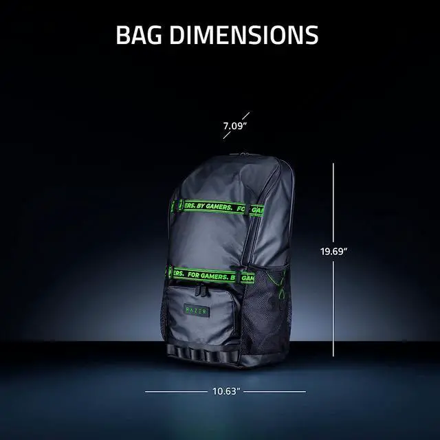 Alt view image 7 of 7 - Razer Scout 15 Backpack up to 16” Laptops, RC81-03850101-0500 - Black