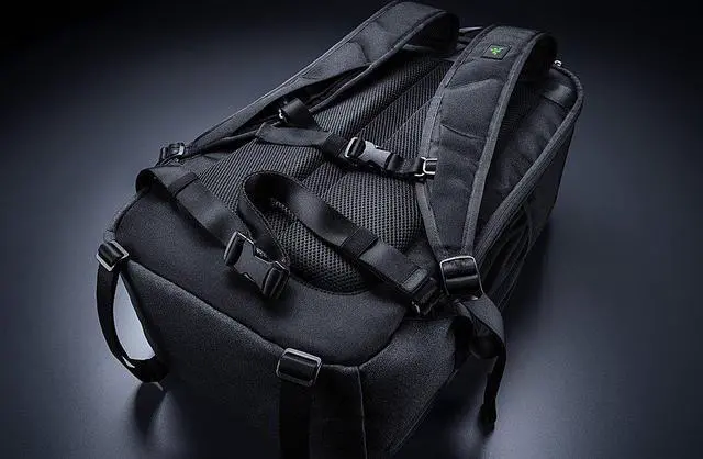 Alt view image 8 of 12 - Razer Concourse Pro 18" Backpack: Tear Resistant Bottom - Front Utility Flap for Greater Accessibility - Scratch-Proof Interior - Padded Mesh Weave Straps - Fits Up to 18 inch Laptops - Black