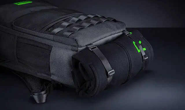 Alt view image 5 of 12 - Razer Concourse Pro 18" Backpack: Tear Resistant Bottom - Front Utility Flap for Greater Accessibility - Scratch-Proof Interior - Padded Mesh Weave Straps - Fits Up to 18 inch Laptops - Black