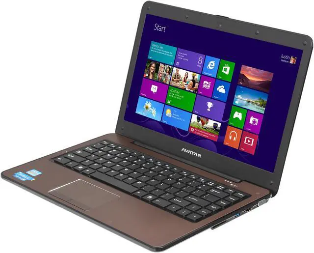 Main image of Avatar Tellus Intel Core i3 4GB 500GB HDD+32GB SSD 14" Ultrabook Coffee Brown/Black (AVIU-143A3)