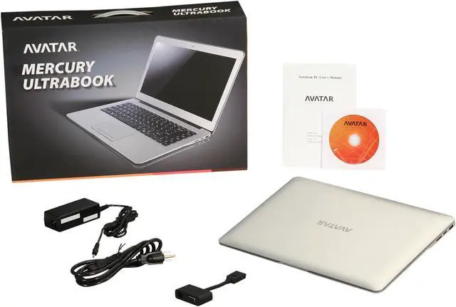 Alt view image 8 of 8 - Avatar Intel Core i5 8GB 500GB HDD+32GB SSD 14" Ultrabook Gray (AVIU-145A2-Gray)