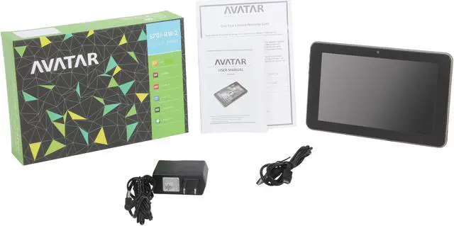 Alt view image 8 of 8 - Avatar Sirius S701-R1B-2 1GB DDR3 Memory 7.0" 1024 x 600 Tablet Android 4.1 (Jelly Bean) Black & Sliver