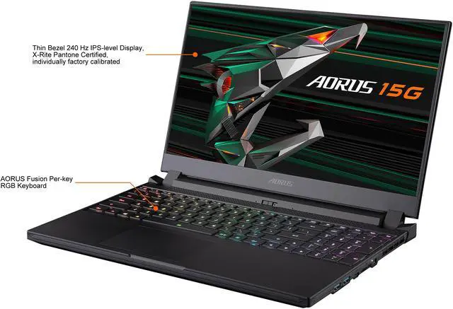 Alt view image 4 of 13 - GIGABYTE AORUS 15G XC - 15.6" FHD IPS Anti-Glare 240Hz - Intel Core i7-10870H - NVIDIA GeForce RTX 3070 Laptop GPU 8GB GDDR6 - 32GB Memory - 512GB SSD - Win10 Home - Gaming Laptop (AORUS 15G XC-8US2430SH)