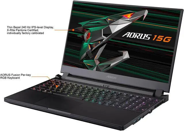 Alt view image 4 of 11 - GIGABYTE AORUS 15G KC - 15.6" FHD IPS Anti-Glare 240Hz - Intel Core i7-10870H - NVIDIA GeForce RTX 3060 Laptop GPU 6GB GDDR6 - 16GB Memory - 512GB SSD - Win10 Home - Gaming Laptop (AORUS 15G KC-8US2130SH)