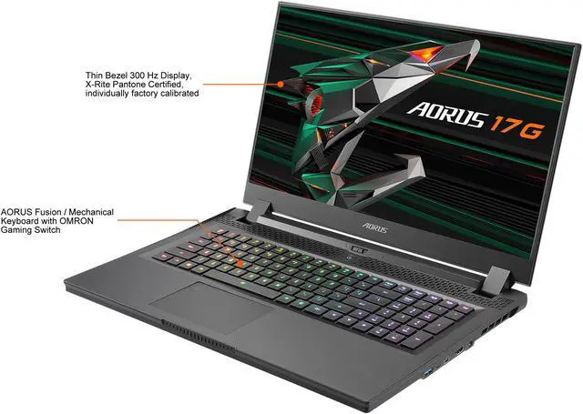 Alt view image 4 of 13 - GIGABYTE AORUS 17G XC - 17.3" FHD IPS Anti-Glare 300Hz - Intel Core i7-10870H - NVIDIA GeForce RTX 3070 Laptop GPU 8GB GDDR6 - 32GB Memory - 512GB SSD - Win10 Home - Gaming Laptop (AORUS 17G XC-8US6430SH)