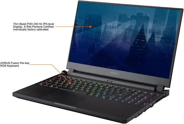 Alt view image 4 of 12 - GIGABYTE AORUS 15P KD - 15.6" FHD IPS Anti-Glare 240Hz, Intel Core i7, NVIDIA GeForce RTX 3060 Laptop GPU 6GB GDDR6, 16GB Memory, 512GB SSD, Win11 Home, Gaming Laptop (AORUS 15P KD-72US223SO)