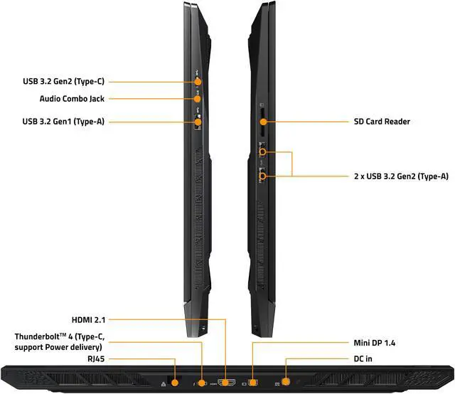 Alt view image 8 of 11 - Aorus - 17.3'' GeForce RTX 4070 Laptop GPU - Intel Core i7-13700H  - 16GB Memory - 1 TB Gen4 SSD - Windows 11 Home 64-bit - Gaming Laptop - 240 Hz (17 BSF-73US654SH )