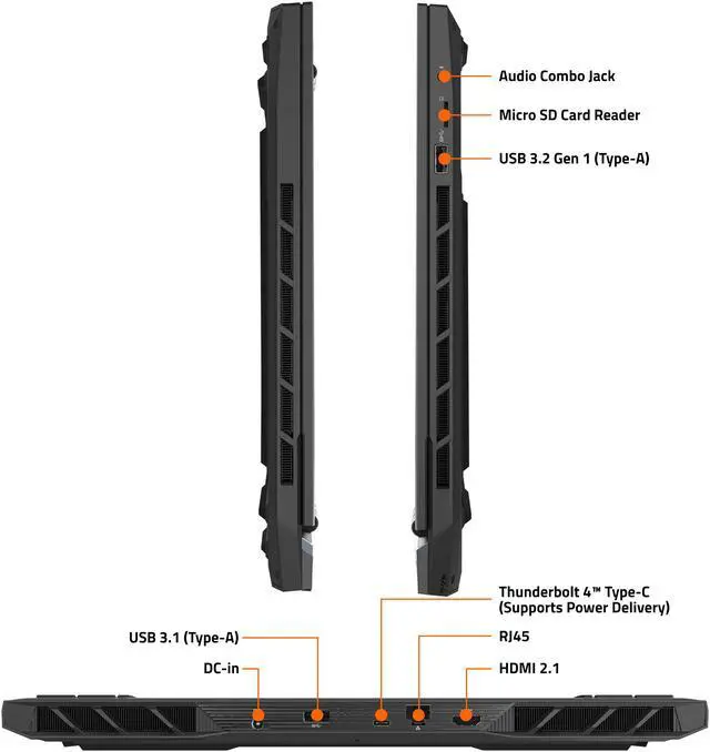 Alt view image 10 of 11 - Aorus - 16" GeForce RTX 4060 Laptop GPU - Intel Core i7-13700HX  - 16GB Memory - 1 TB PCIe SSD - Windows 11 Home 64-bit - Gaming Laptop - 240 Hz (16 BKF-73US654SH )