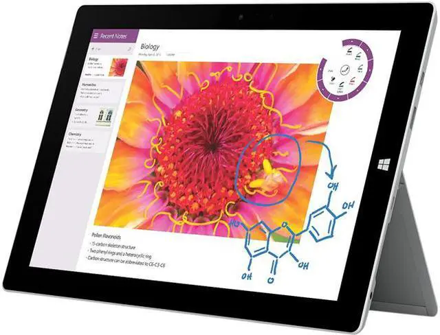 Main image of Microsoft Surface 3 7G5-00001 Intel Atom x7-Z8700 (1.60 GHz) 2 GB Memory 64 GB SSD 10.8" Touchscreen 1920 x 1280 Tablet Windows 8.1 64-Bit
