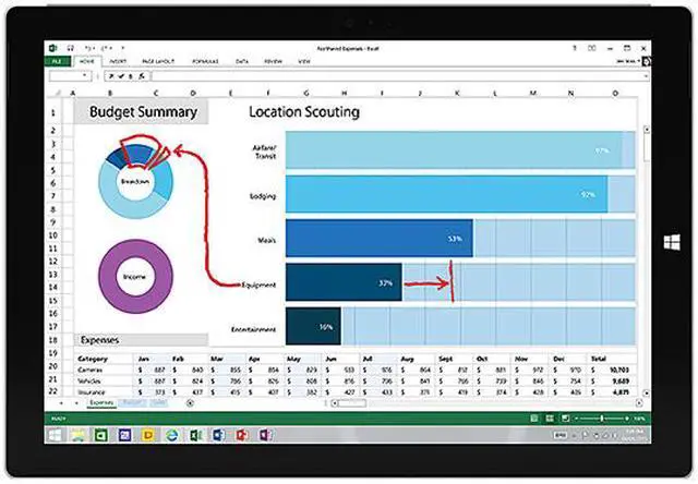 Alt view image 2 of 13 - Microsoft Surface Pro 3 Intel Core i7 CPU 8GB RAM 512GB Storage 12.0" Tablet PC PU2-00001