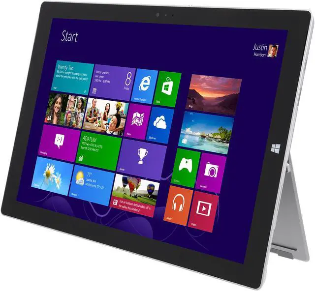 Alt view image 2 of 8 - Microsoft Surface Pro 3 12" Tablet with Intel Core i3-4020Y 1.5Ghz, 4GB RAM, 64GB SSD, Surface Pen, QHD 2160x1440, Windows 8.1 Pro