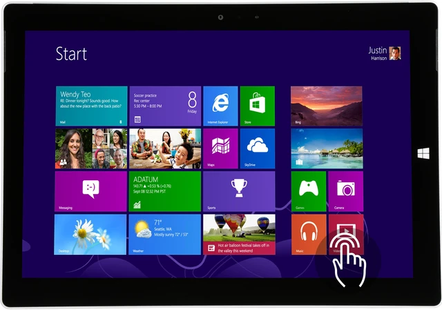 Main image of Microsoft Surface 3 2GB Memory 64GB SSD 10.8" 1920 x 1080 Tablet - Grade A Windows 8.1 Silver