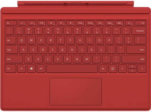 Main image of Microsoft QC7-00005 Surface Pro 4 Type Cover - Red
