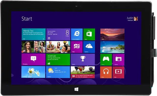 Alt view image 2 of 8 - Microsoft Intel Core i5-3317U 4 GB DDR3 Memory Intel HD Graphics 4000 Touch Screen 1920 x 1080 Tablet Windows 8 Pro Surface Pro