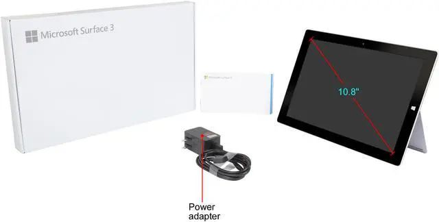 Alt view image 9 of 10 - Microsoft Surface 3 LC5-00015 Intel Atom x7-Z8700 (1.60 GHz) 4 GB Memory 64 GB SSD 10.8" Touchscreen 1920 x 1280 Tablet Windows 10 Pro 64-Bit