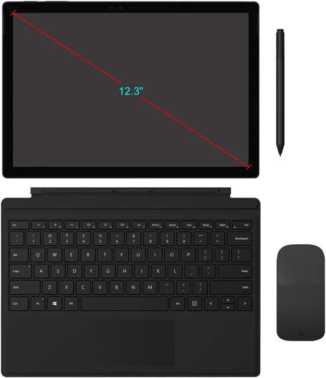 Alt view image 8 of 8 - Microsoft Surface Pro 6 Intel Core i7-8650U 16GB Memory 512 GB SSD Intel HD Graphics 620 12.3" Touch Screen 2736 x 1824 (267 PPI) Detachable 2-in-1 Laptop Windows 10 Pro